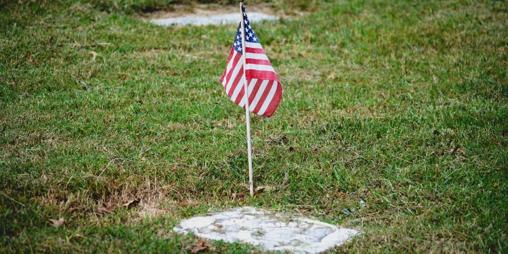 us a flag on gray concrete